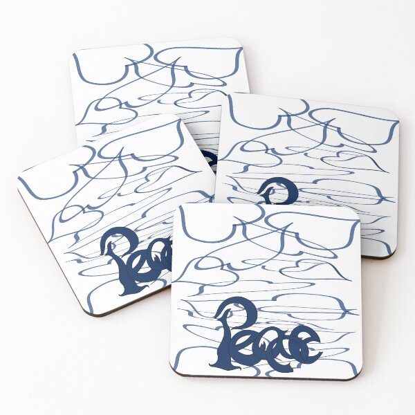Item preview, Peace Calligraffiti Hippie Loveheart - Navy designed and sold by PATRICIA CASTILLA PEREZ.