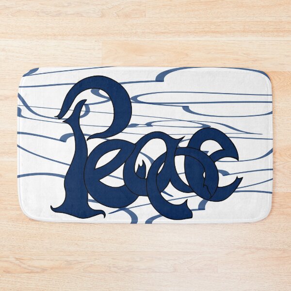 Item preview, Peace Calligraffiti Hippie Loveheart - Navy designed and sold by PATRICIA CASTILLA PEREZ.