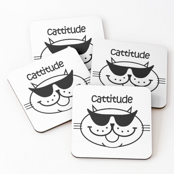 Item preview, CATTITUDE 2 - Black Outline designed and sold by RawSunArt.