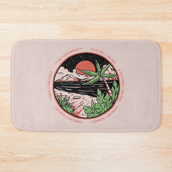 Item preview, Overwhelmed, stop and ground, look around... Mindfulness using the five senses, grounding technique. You will get through this, you are worthy and deserving of care. designed and sold by Orianah.