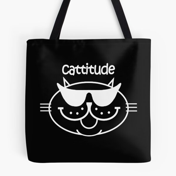 Item preview, CATTITUDE 2 - White Outline designed and sold by RawSunArt.
