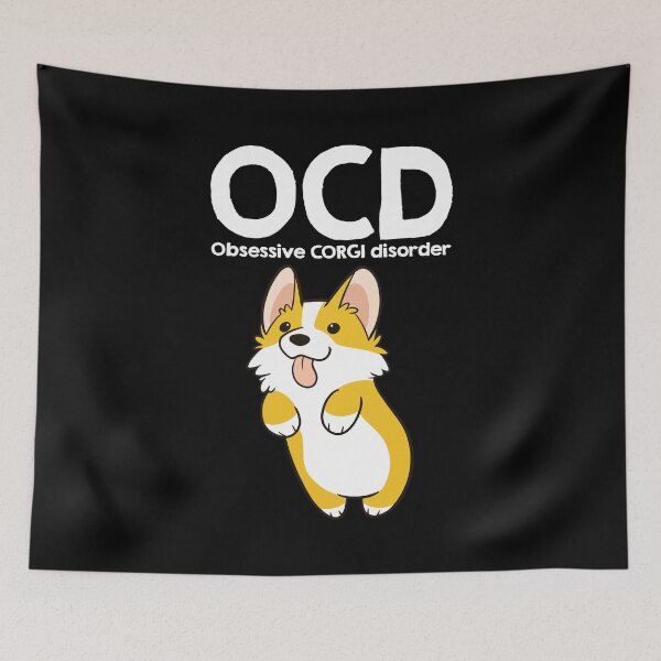 Item preview, OCD Obsessive CORGI disorder Corgi Dog designed and sold by Dog-Art-Shirt.