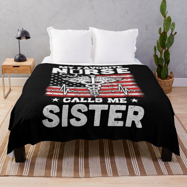 Item preview, My Favorite Nurse Calls Me Sister USA Flag designed and sold by cadieuxart.
