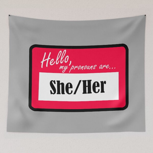 Item preview, Pronoun Nametag designed and sold by Stargazesprings.