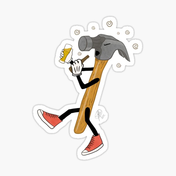 Hammered Sticker