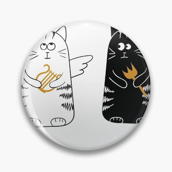 Item preview, Angel and Devil Cat designed and sold by Cat2D.