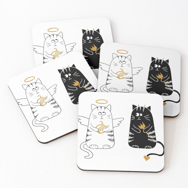 Item preview, Angel and Devil Cat designed and sold by Cat2D.