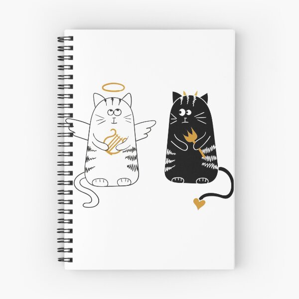 Item preview, Angel and Devil Cat designed and sold by Cat2D.