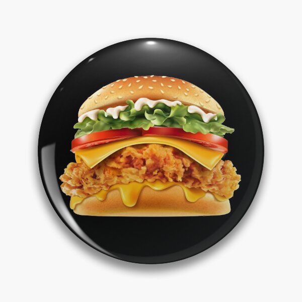 Item preview, Crispy Chicken Burger With Melted Cheese designed and sold by Alicia Chee.