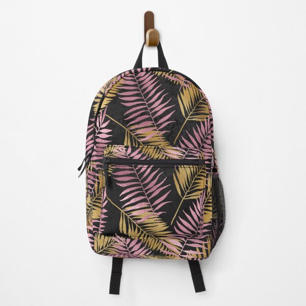 Item preview,  "all-over" rose and gold leaves pattern displayed on solid black background for rich, expensive look! designed and sold by BOLDconcepts.