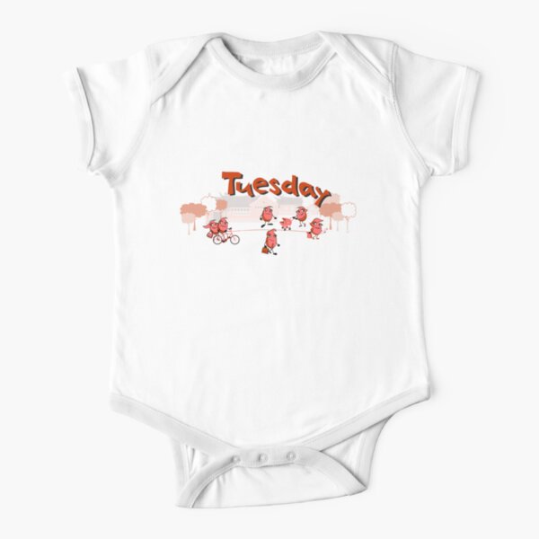 Days of the week - Tuesday Short Sleeve Baby One-Piece