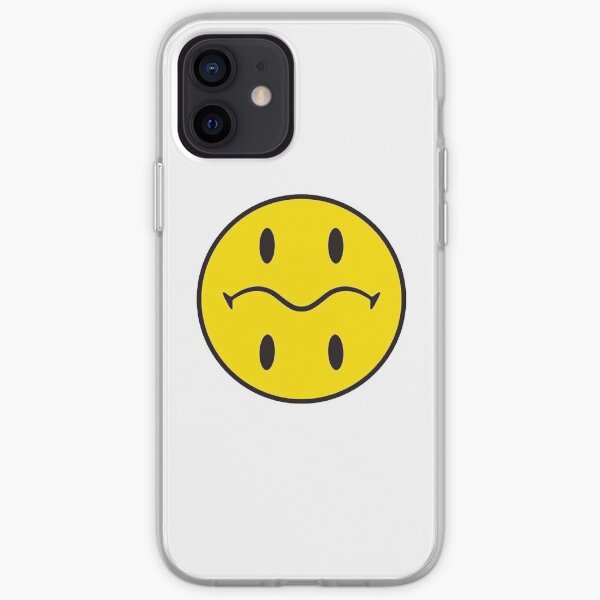 yellow sad smile emoticon iPhone Soft Case