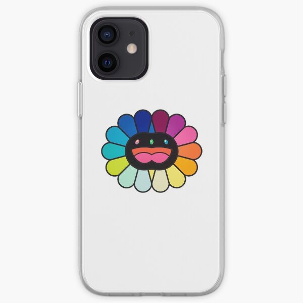 double flowers black iPhone Soft Case