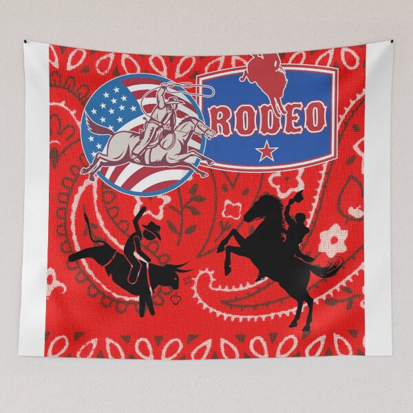 Item preview, Rodeo bandana if ever I saw one designed and sold by rocklegends99.
