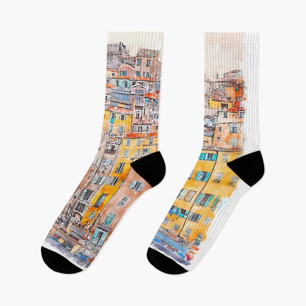 Item preview, Colorful Houses in Old Part of Menton, French Riviera, France designed and sold by VerboShop.