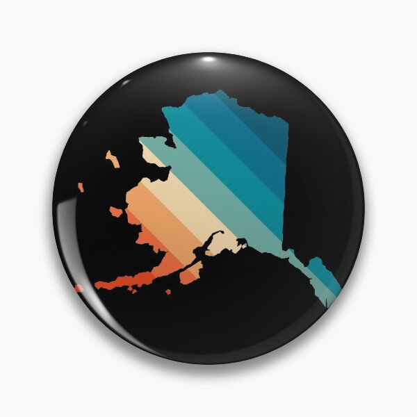 Item preview, Alaska State Retro Map designed and sold by Texterns.