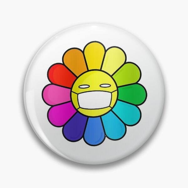 Takashi Murakami Flower Pins And Buttons Redbubble