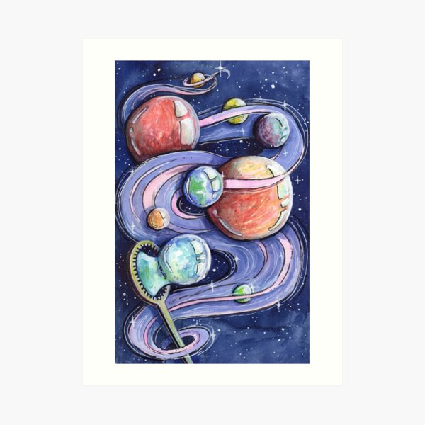 Bubble Planets Art Print