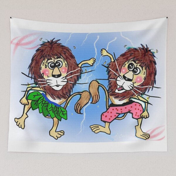 Item preview, Scared lions  designed and sold by Shirley cute art .