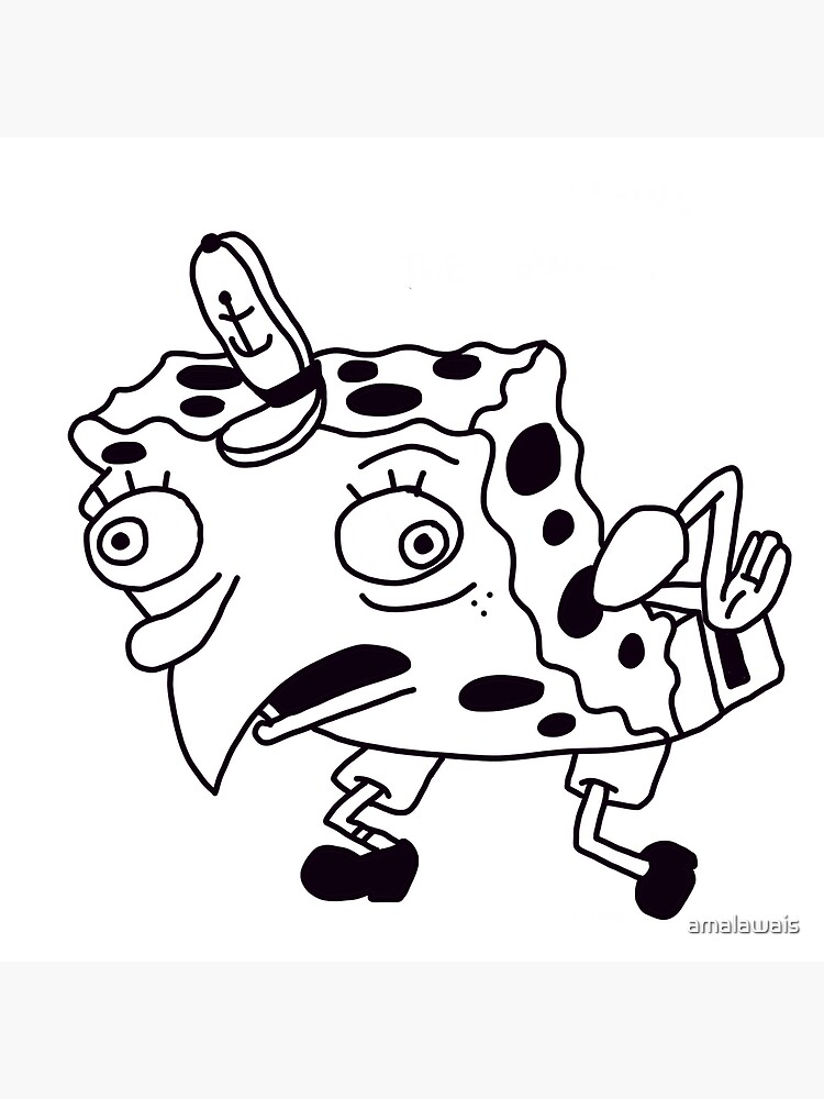 Spongebob meme face | Art Board Print