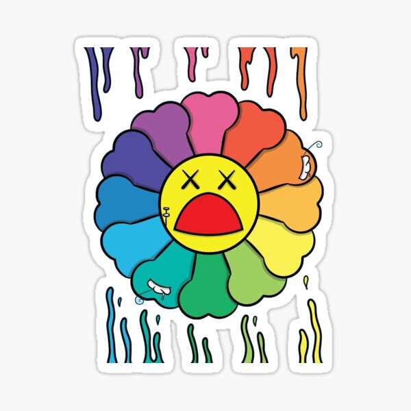 Takashi Murakami Sunflower Stickers for Sale