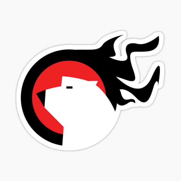 Polar Bear Fire Sticker