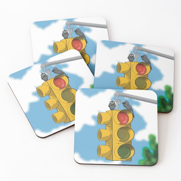 Item preview, Spy Birds on a Traffic Light  designed and sold by Whatschupp.