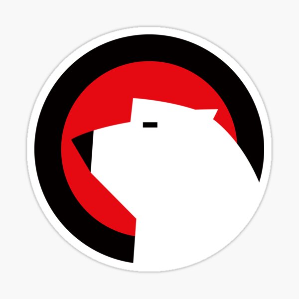 Polar Bear Red Sun Sticker