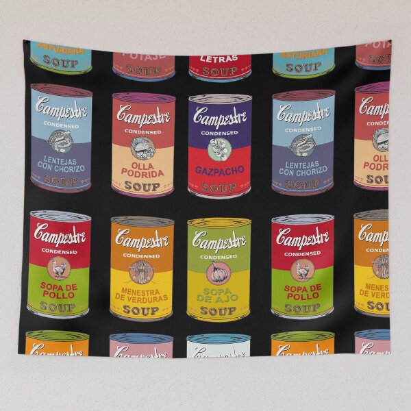 Item preview, Spanish Andy Warhol soups - Sopas Campestre (on black) designed and sold by Groenendijk.