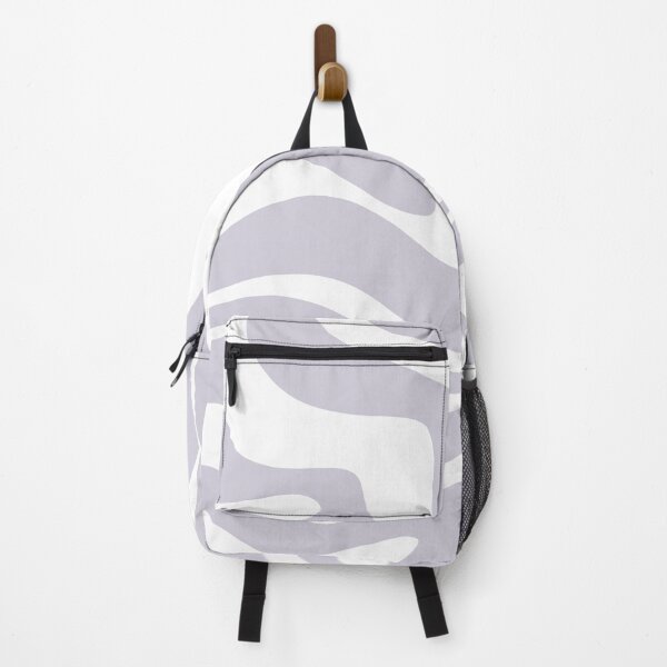 Item preview, Retro Modern Liquid Swirl Abstract Pattern Square in Light Lilac Purple and White designed and sold by kierkegaard.