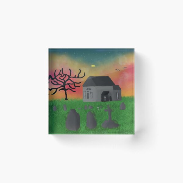 Item preview, Spooky graveyard  designed and sold by oddandcurios.