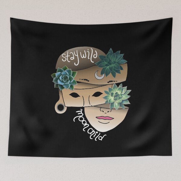 Item preview, Stay Wild Moon Child, Plant Lover, Succulents, Weird and Unusual, designed and sold by 10pmCreations.