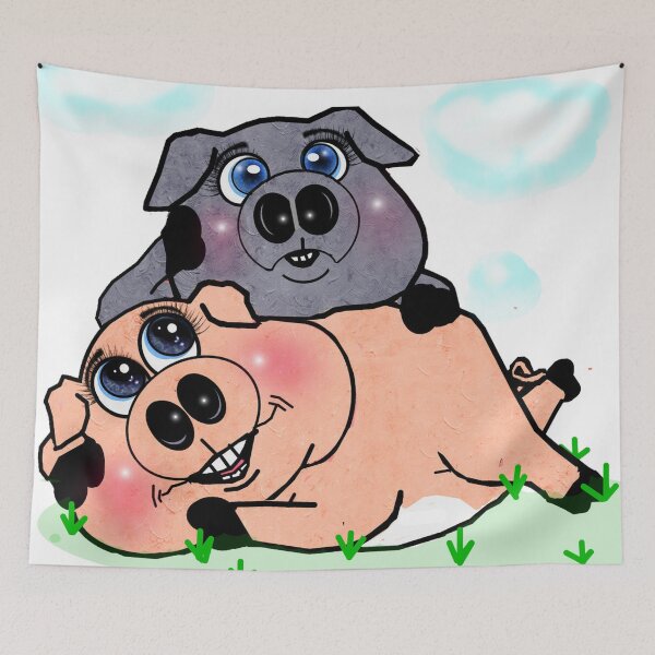 Item preview, 2 cute pigs  designed and sold by Shirley cute art .