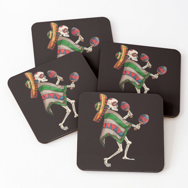 Item preview, Cinco de Mayo Happy Skeleton Playing the Maracas designed and sold by The Masked Designer.