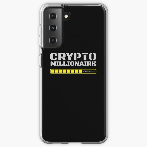 Crypto Millionaire cargando divertida camisa de Bitcoin Funda blanda para Samsung Galaxy