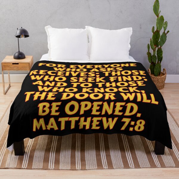 Item preview, Bible Verse Matthew 7:8 designed and sold by Prayingwarrior.