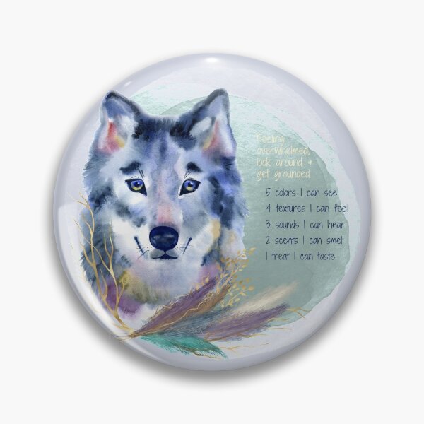 Item preview, Overwhelmed, stop and ground, look around... Mindfulness using the five senses, grounding technique. You will get through this, you are worthy and deserving of care and safety. designed and sold by Orianah.