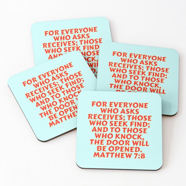 Item preview, Bible Verse Matthew 7:8 designed and sold by Prayingwarrior.