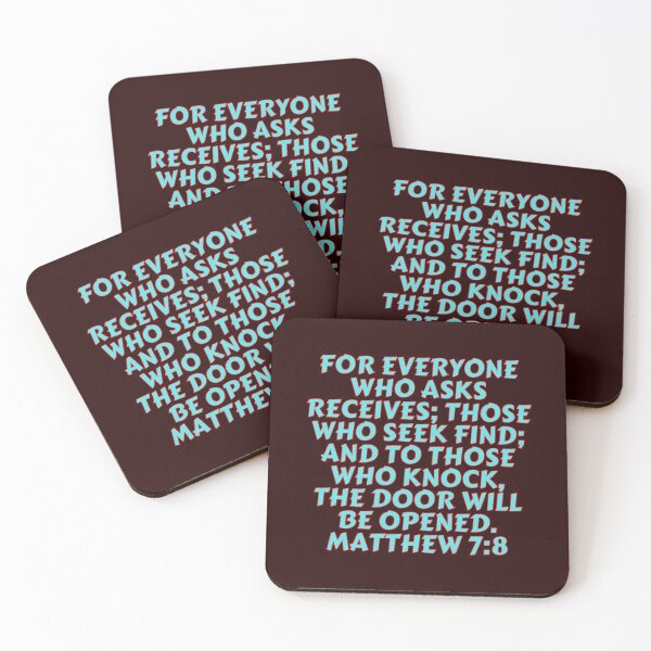Item preview, Bible Verse Matthew 7:8 designed and sold by Prayingwarrior.
