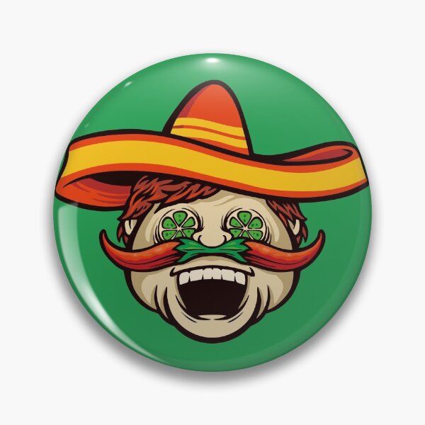 Item preview, Funny Mexican Cartoon with Chili Pepper Mustache designed and sold by SLAG-Creative.