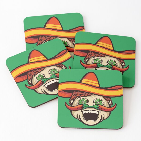 Item preview, Funny Mexican Cartoon with Chili Pepper Mustache designed and sold by SLAG-Creative.