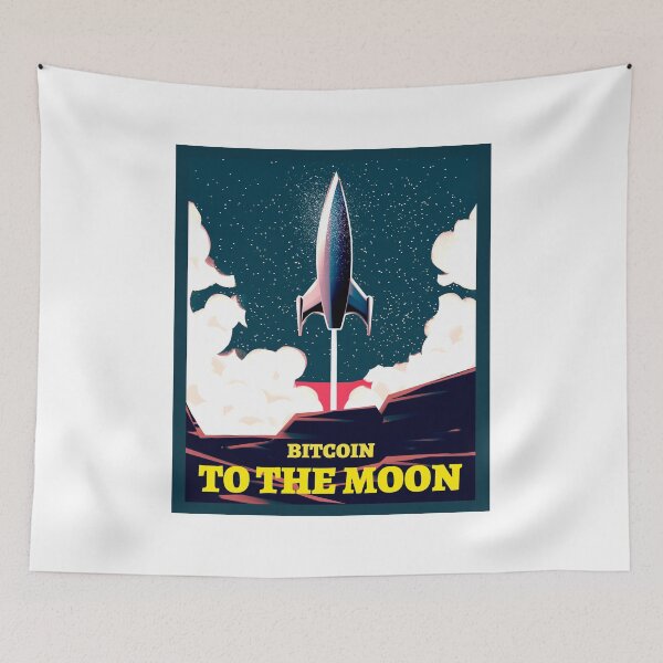 Item preview, Bitcoin To The Moon designed and sold by sillyconevalley.