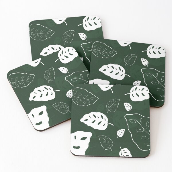 Item preview, White leafs with green background  designed and sold by J sora.