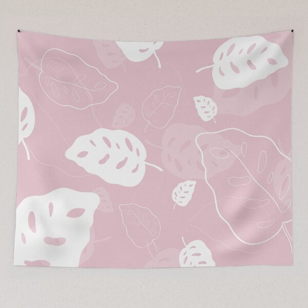Item preview, White leafs with pink background  designed and sold by J sora.