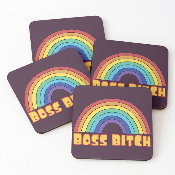 Item preview, The boss bitch - cute rainbow typography designed and sold by SidTastic .