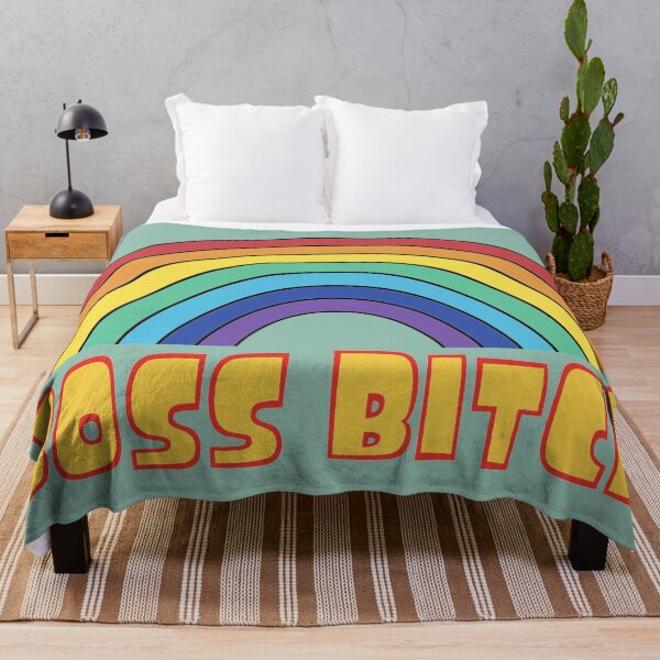 Item preview, The boss bitch - cute rainbow typography designed and sold by SidTastic .