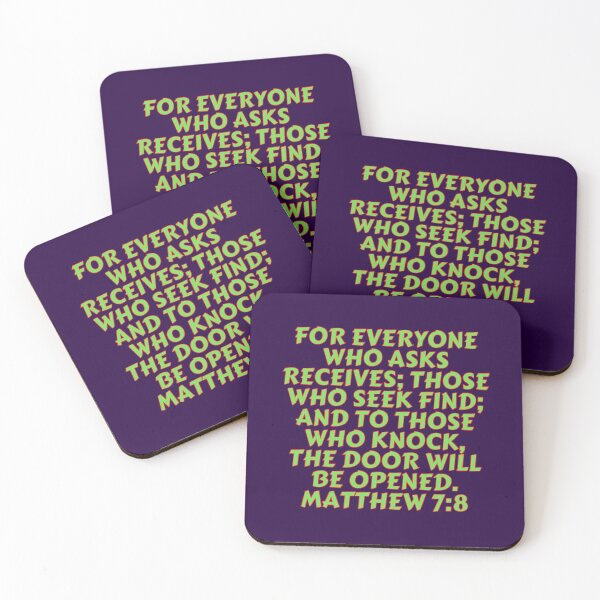Item preview, Bible Verse Matthew 7:8 designed and sold by Prayingwarrior.