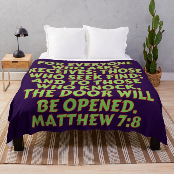 Item preview, Bible Verse Matthew 7:8 designed and sold by Prayingwarrior.