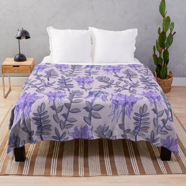 Item preview, Sturt Desert Pea Pattern - Purple Palette designed and sold by Sketchbook Designs.