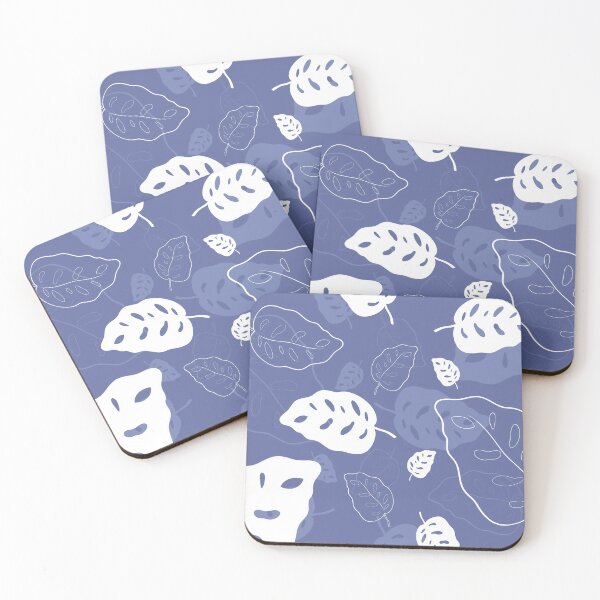 Item preview, White leafs with blue background  designed and sold by J sora.